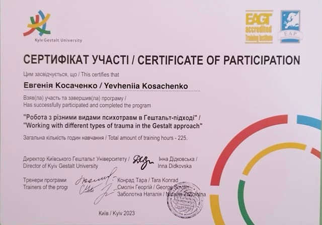 Диплом або сертифікат 3